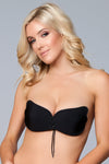 BWXB071BK Microfiber Tie Up Bra - Black